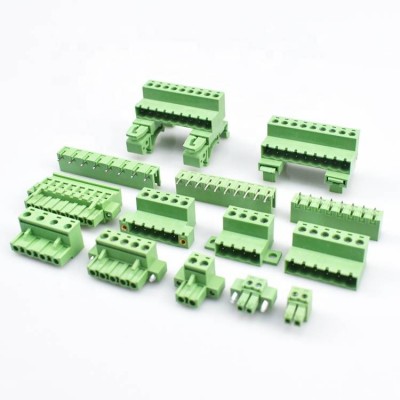 3.5mm Pitch male and female pluggable straight angle pin pcb terminal block connectors