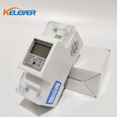 Single Phase Din Rail Type Watt Hour Smart Energy Meter With Lcd Display